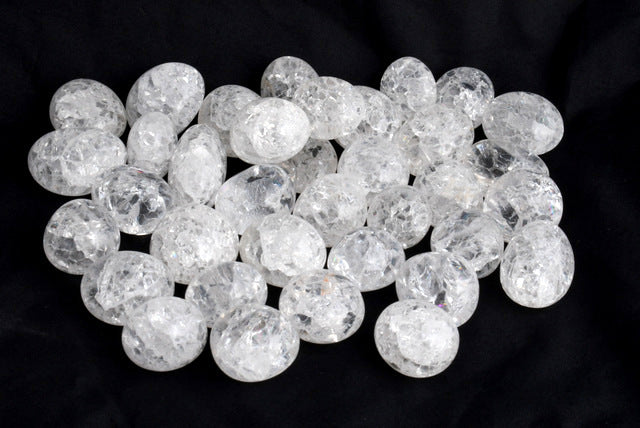 Fire & Ice (Crackle Quartz) Tumbles – Energy • Amplification • Renewal